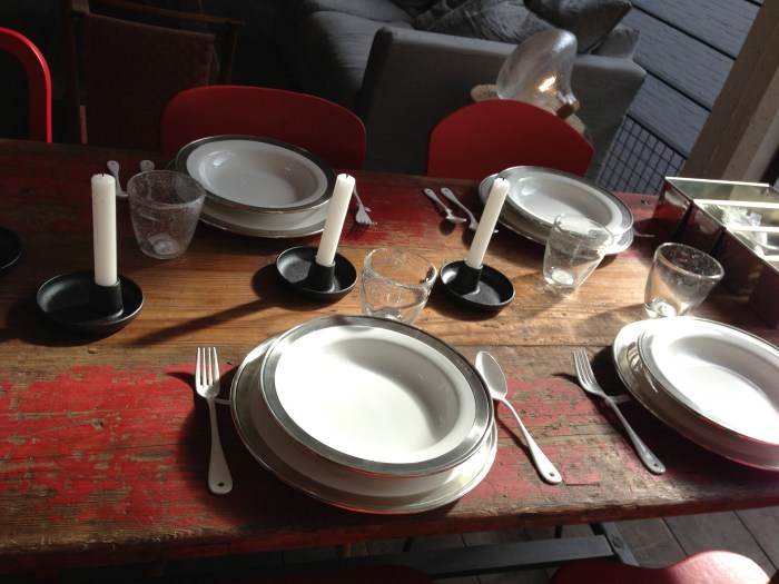 we started off the day at Merci, a store full of all kinds of interesting clothes and lifestyle objects ... including white-enameled eating utensils!  if they weren't 15 euro a piece, i would have picked up a set or two - they were pretty cool!