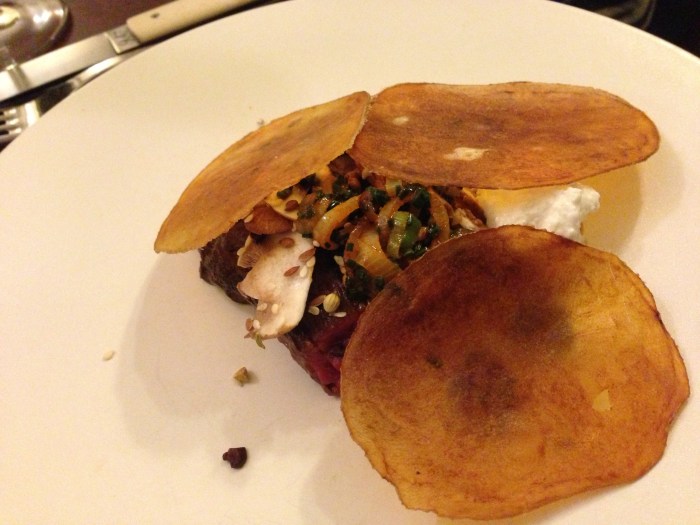 the most disappointing dish - the steak was ok, and the accompaniments were all ok, but combination of the ingredients did not combine into something more delicious than the components - it just didn't harmonize for us