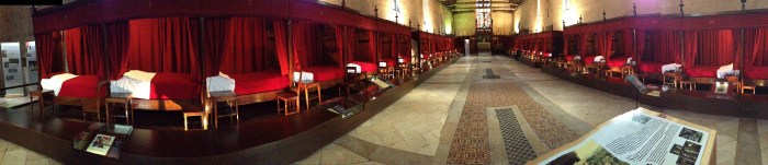 panoramic view of the main room where patients would go