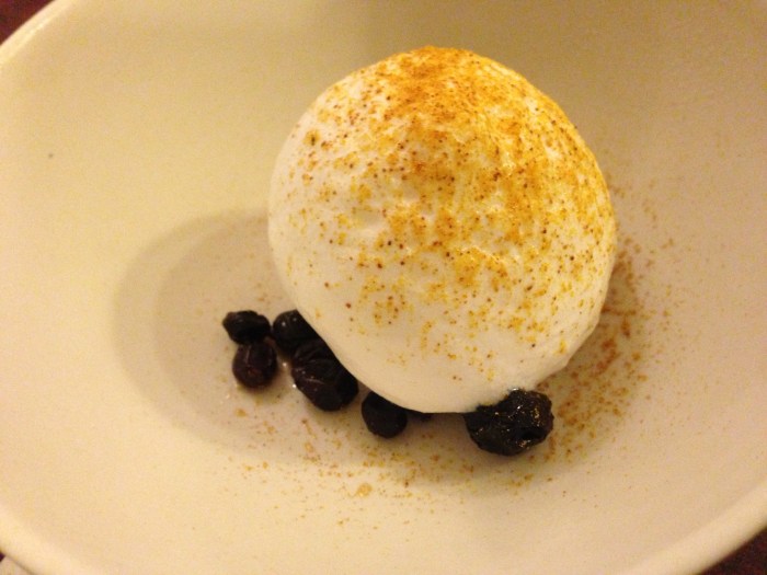 according to m, this was the most disgnusting thing he ate on the entire trip ... but it was just some sorbet covered in creme and topped with something - but m felt like it tasted like a fish market smelled ... none of us had any idea what he was talking about