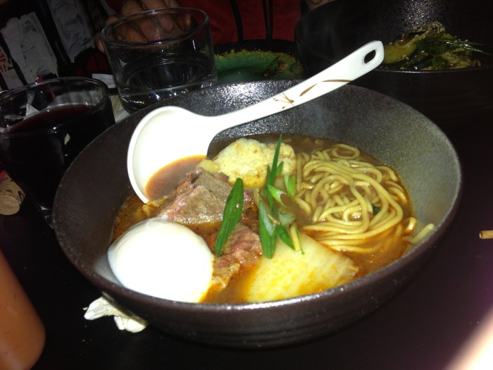 Briskest noodle soup - What. A. Mess. By far the weakest link due to a starchy Asian broth (that was more like gravy) and overcooked soggy noodles. And again, the dish lacked salt.
