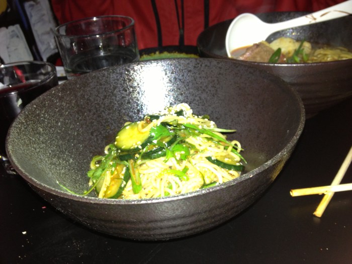 Cold sesame noodles - Light airy noodles with less starch and more flavor... Dare we say better than Han's?