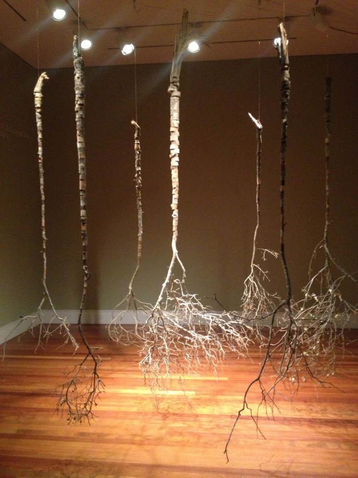 and the award for creepiest thing we saw on our trip: tree limbs suspended upside down from the ceiling ... the Ogden has some interesting stuff! ...