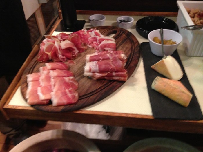 a sampling of meats ... each one more delicious than the next