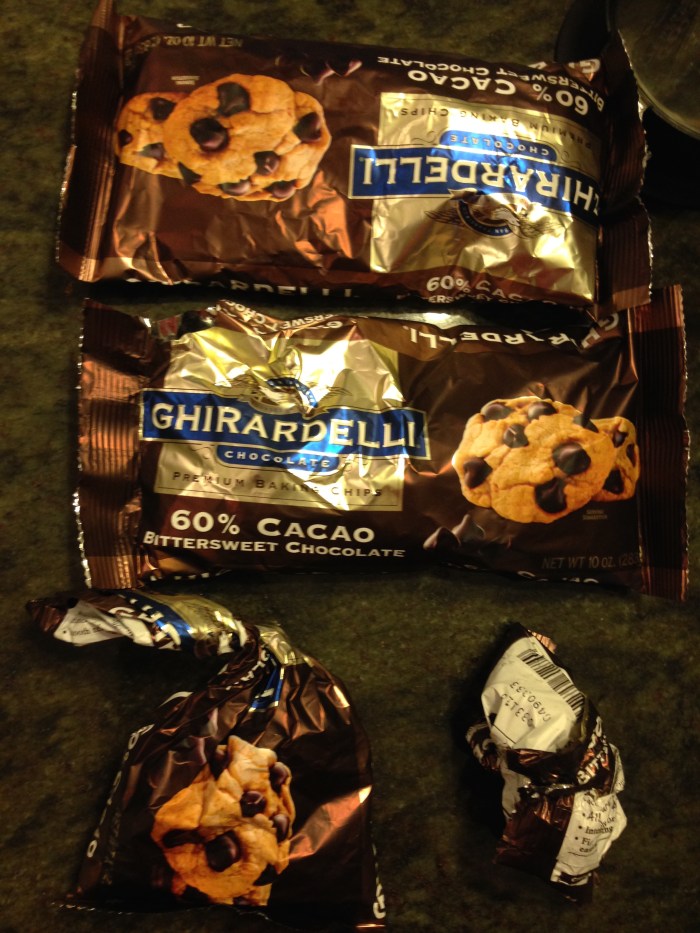 4 bags of chocolate chips ... kinda ...