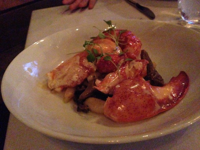 Well, the meal started off with a bang, as a was really impressed by the foie soup. In his words: 