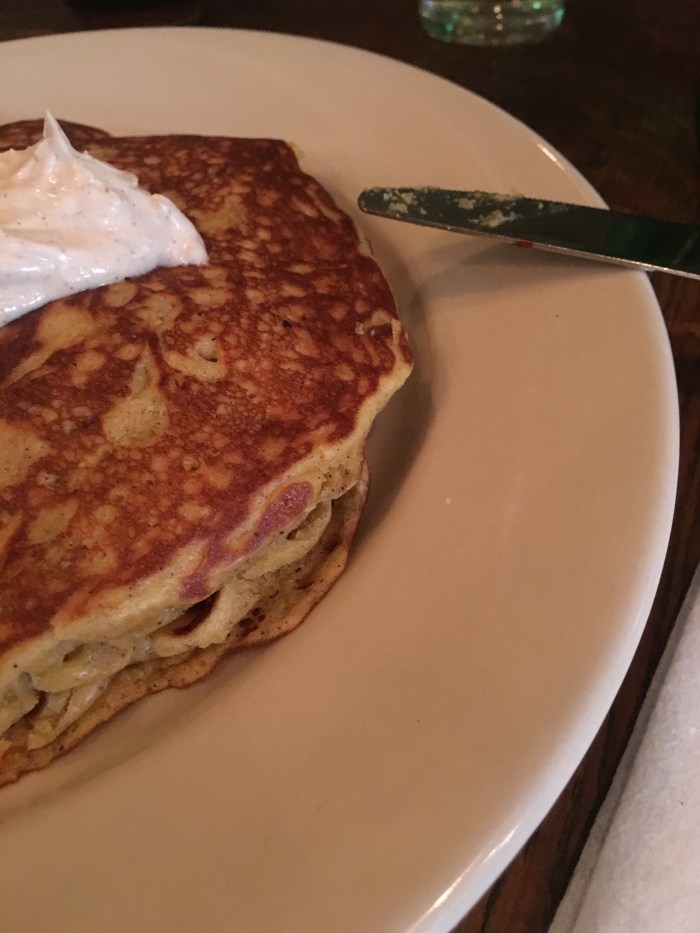 so i went back to Freeman's for some pancakes.  mother-f'in carrot cake pancakes were so amazing.